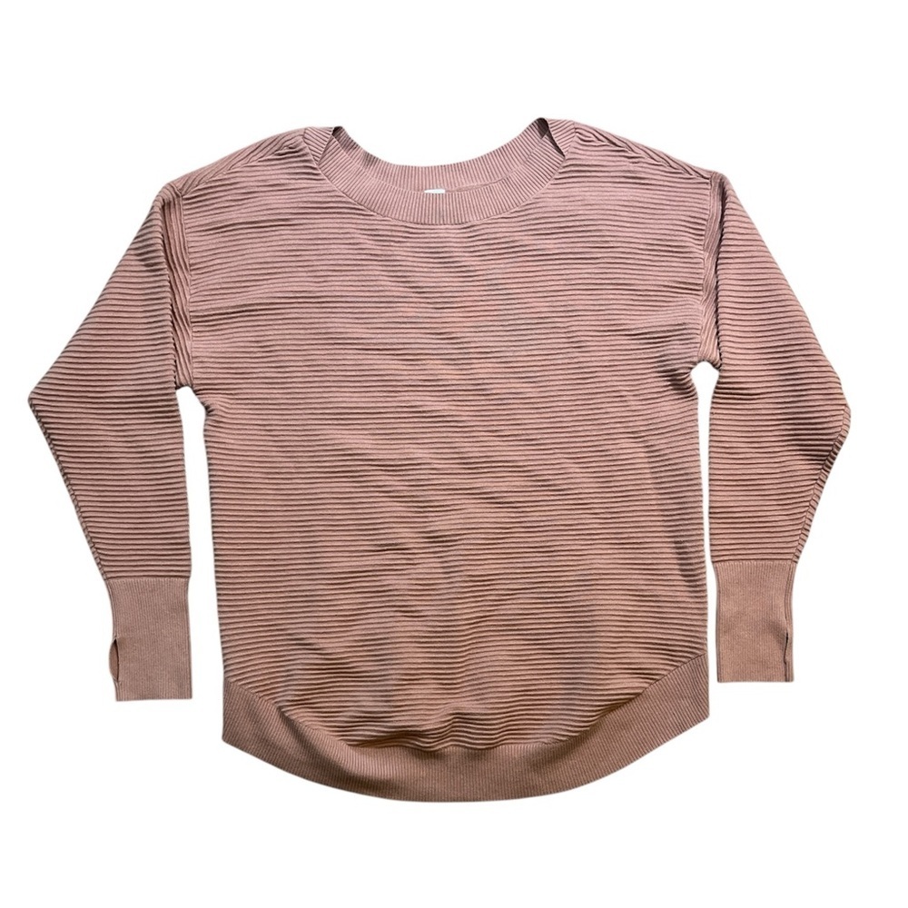 Aerie Offline Oversized Brown Tan Striped Sweater Size Medium M EUC